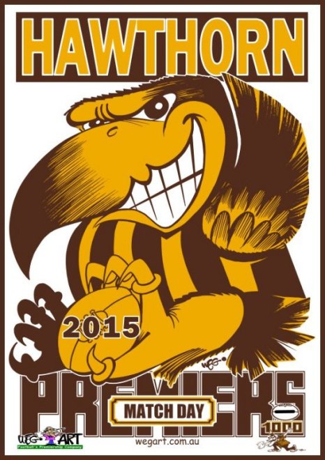 2015 Hawks Limited Edition WEG Match Day Print